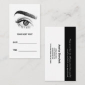 Carte de rendez-vous au salon Brows Brows Microbla (Devant / Derrière)