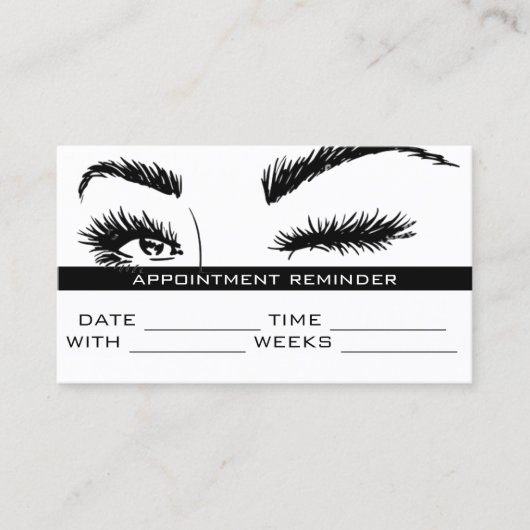 Carte de rendez-vous au salon Brows & Lashes Micro (Devant)