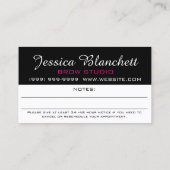 Carte de rendez-vous au salon Brows & Lashes Micro (Dos)