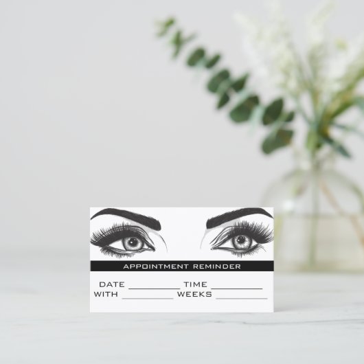 Carte de rendez-vous au salon Brows & Lashes Micro (Debout devant)