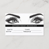 Carte de rendez-vous au salon Brows & Lashes Micro (Devant)