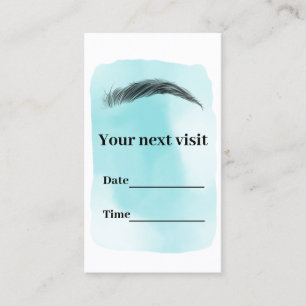 Carte de rendez-vous au salon Brows Microblading