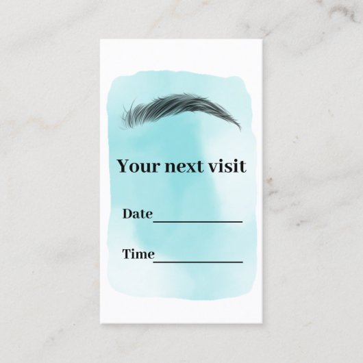Carte de rendez-vous au salon Brows Microblading (Devant)