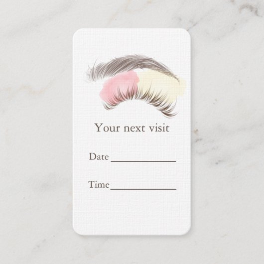 Carte de rendez-vous au salon Brows Microblading (Devant)