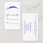 Carte de rendez-vous au salon Brows Microblading (Devant / Derrière)