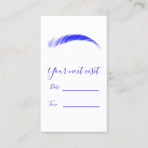 Carte de rendez-vous au salon Brows Microblading