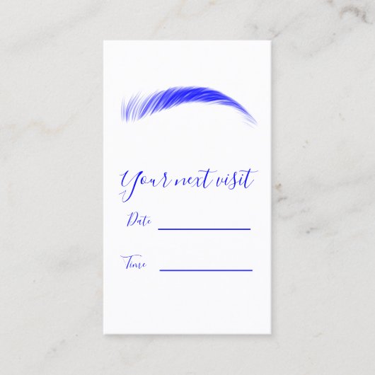 Carte de rendez-vous au salon Brows Microblading (Devant)