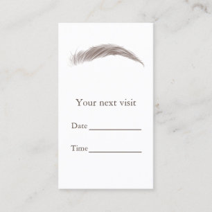 Carte de rendez-vous au salon Brows Microblading