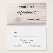 Carte de rendez-vous aux bougies florales (Devant & derrière)