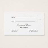 Carte de rendez-vous aux bougies florales (Dos)