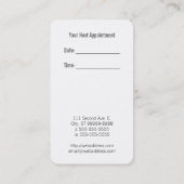 Carte De Rendez-vous Avaler (Style Letterpress) (Dos)