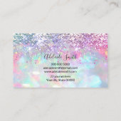 carte de rendez-vous avec texture d'opale scintill (Dos)