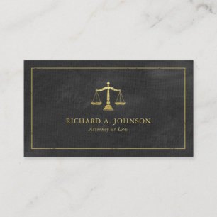 Carte De Rendez-vous Avocat Scales of Justice Gold (effet) Nomination