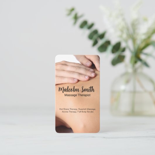 Carte De Rendez-vous Back Massage | Health Spa (Debout devant)