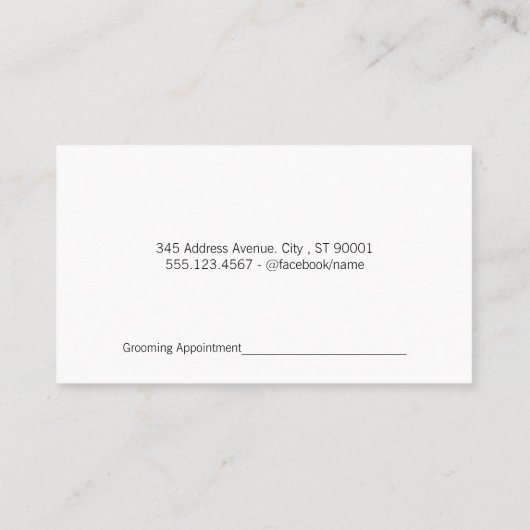 Carte De Rendez-vous Bain de chien et outils de culture (Dos)