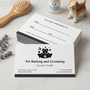 Carte De Rendez-vous Bain et toilettage pour animaux domestiques - Rend