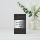 Carte De Rendez-vous Bannière métallique en argent | Carreaux noirs (Debout devant)