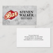 Carte De Rendez-vous Bar Logo | Restaurant Industry (Devant / Derrière)