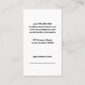 Carte De Rendez-vous Barber Pole bonbon rayé (Dos)