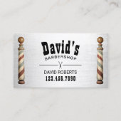 Carte De Rendez-vous Barber Shop Hair Styliste Moderne Argent Rendez-vo (Devant)