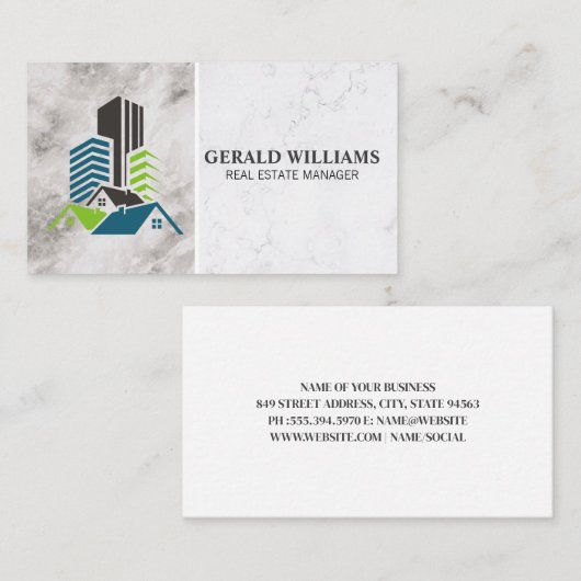 Carte De Rendez-vous Bâtiments commerciaux | Maisons résidentielles (Devant / Derrière)