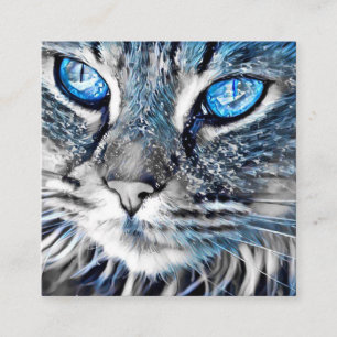 Carte De Rendez-vous Beau chat aux yeux bleus