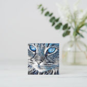 Carte De Rendez-vous Beau chat aux yeux bleus (Debout devant)