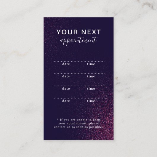 Carte de rendez-vous beauté Abstraite moderne (Devant)