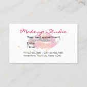 Carte De Rendez-vous Beauté Salon Lashes Bar Maquillage Artiste (Dos)