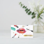 Carte De Rendez-vous Beauté Salon Lashes Bar Maquillage Artiste (Debout devant)