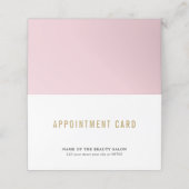 Carte de rendez-vous beauté simple et élégante (Extérieur déplié)