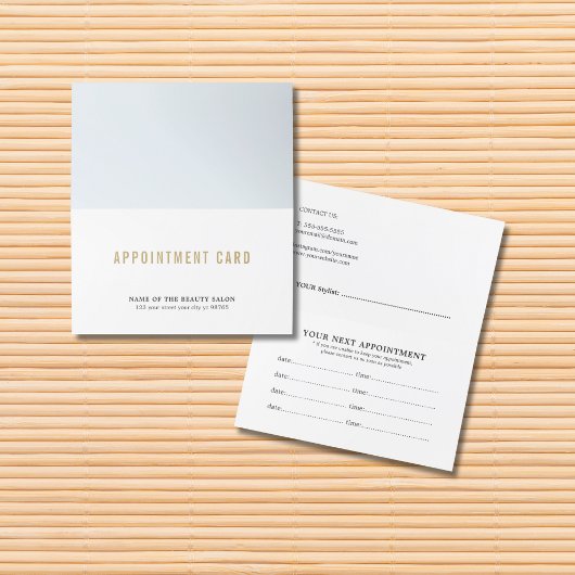 Carte de rendez-vous beauté simple et élégante