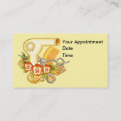 Carte De Rendez-vous Beauticier de Pansy Jaune (Dos)