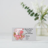 Carte De Rendez-vous Beauticier rose Pansy (Debout devant)