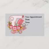 Carte De Rendez-vous Beauticier rose Pansy (Dos)