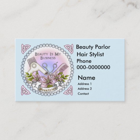 Carte De Rendez-vous Beauty Business Beautician (Devant)