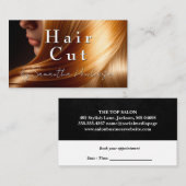 Carte De Rendez-vous Belles femmes cheveux | Salon (Devant / Derrière)