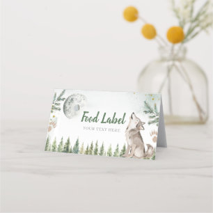 Carte De Rendez-vous Bienvenue au Pack Forest Wolf Étiquette alimentair