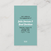 Carte De Rendez-vous Billet Heure de la fête (Dos)