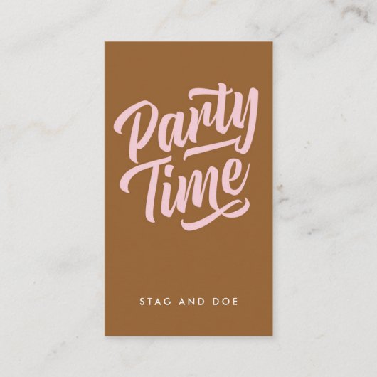 Carte De Rendez-vous Billet Heure de la fête (Devant)