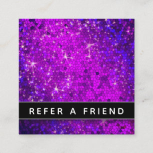 Carte De Rendez-vous Black and White Business Purple Parties scintillan