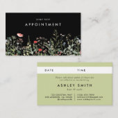 Carte De Rendez-vous Black Fleur sauvage Meadow (Devant / Derrière)