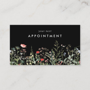 Carte De Rendez-vous Black Fleur sauvage Meadow