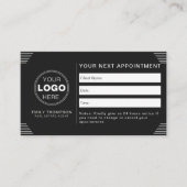 Carte De Rendez-vous Black Luxury Art Deco QR Code Minimal Design (Devant)
