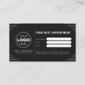 Carte De Rendez-vous Black Luxury Art Deco QR Code Minimal Design (Devant)