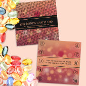 Carte De Rendez-vous Black Orange Bokeh Générique Business Loyalty Punc