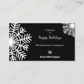 Carte De Rendez-vous Black White Holiday Merci Reprogrammer (Devant)