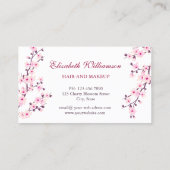 Carte de rendez-vous blanc rose cerisier (Dos)