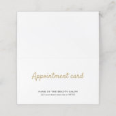 Carte de rendez-vous blanche de beauté simple et é (Extérieur déplié)