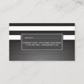Carte De Rendez-vous Blancs noirs | Brossé métallique (Dos)